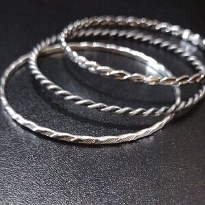 3 Bracelets - Fashion Jewelry - Vintage - The Lightest Of The 3 Sets Listed
